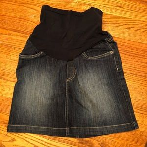 Maternity jean skirt